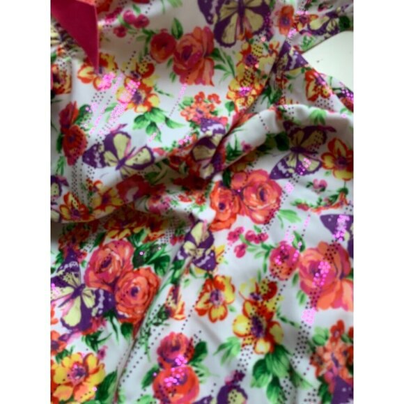Histoire Plage  ST TROPEZ SWIMSUIT size10 floral sparkle would also make a top - Picture 9 of 14